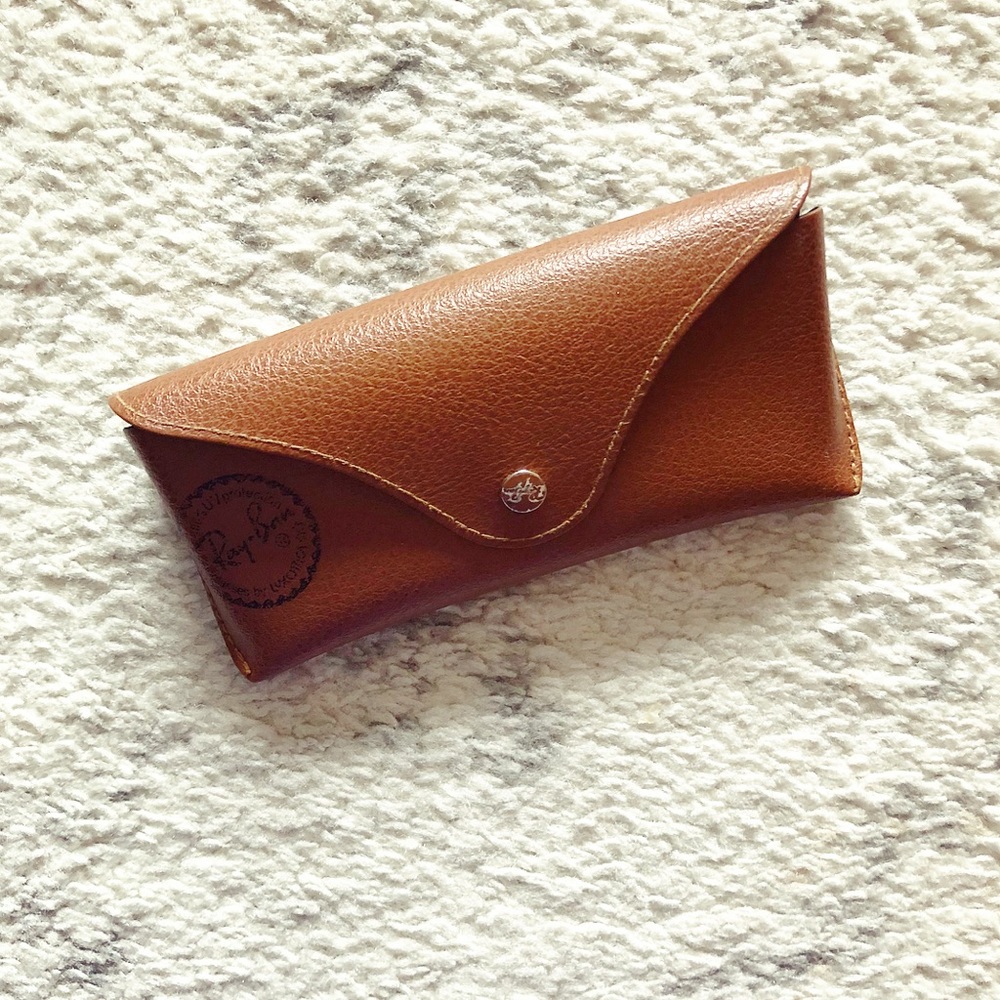Vintage brown leather Ray Ban sunglasses case